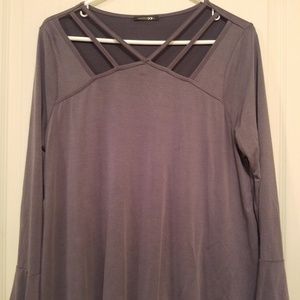 Gray long sleeve top
